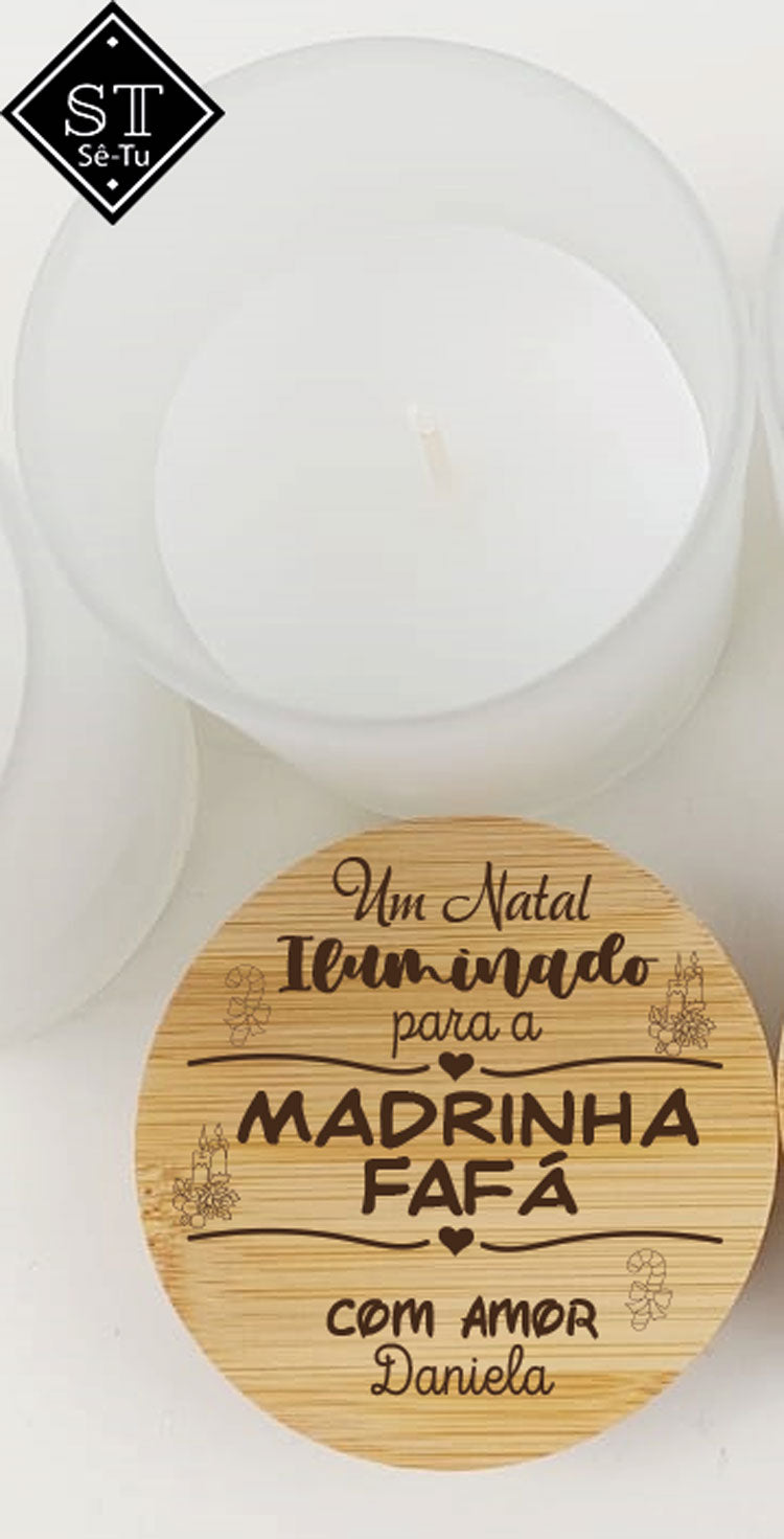 Vela Perfumada de baunilha Natal Iluminado